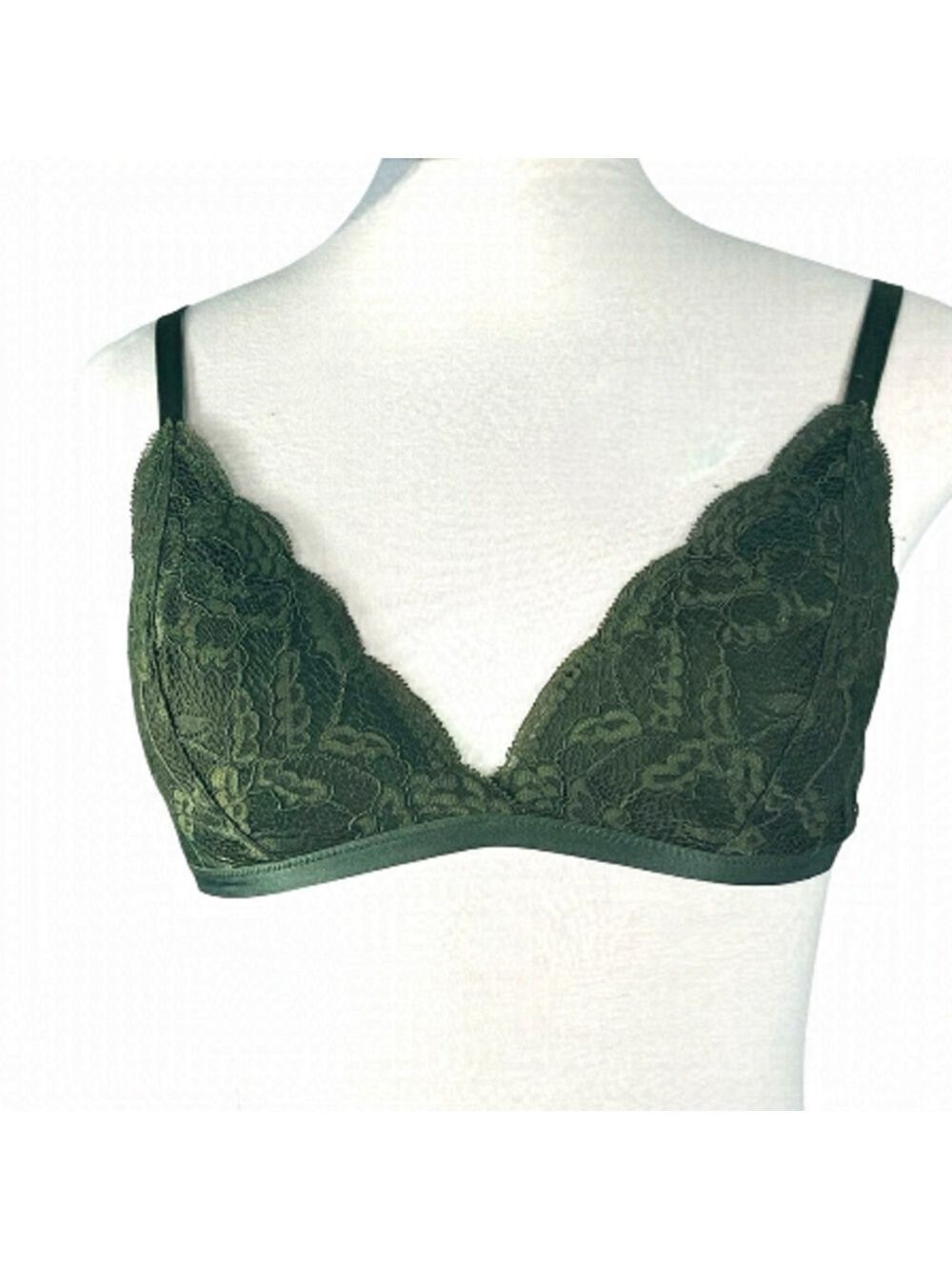 LA Senza push up bra lace padded mountain green size L